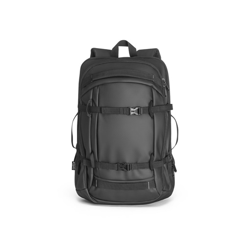 KAMPALA. Mochila para computador portátil em poliéster reciclado 900D de alta densidade, com revestimento resistente à água e forro em poliéster reciclado 210D 17'3"
