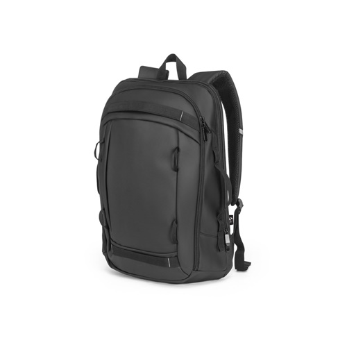 KAMPALA. Mochila para computador portátil em poliéster reciclado 900D de alta densidade, com revestimento resistente à água e forro em poliéster reciclado 210D 17'3"