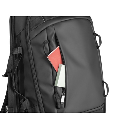 KAMPALA. Mochila para computador portátil em poliéster reciclado 900D de alta densidade, com revestimento resistente à água e forro em poliéster reciclado 210D 17'3"