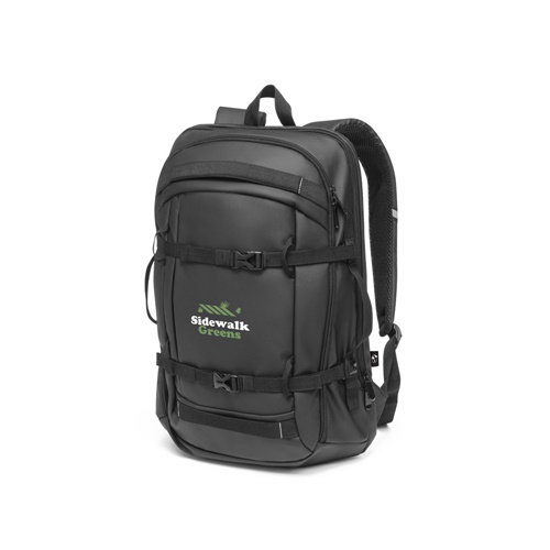 KAMPALA. Mochila para computador portátil em poliéster reciclado 900D de alta densidade, com revestimento resistente à água e forro em poliéster reciclado 210D 17'3"