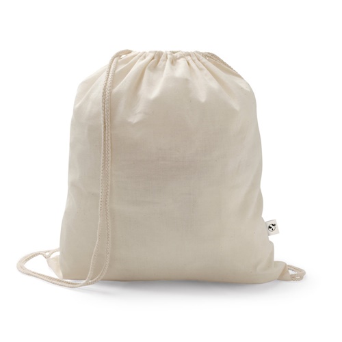 SALAMANCA. Saco tipo mochila em algodão reciclado (70%) e poliéster (30% rPET) (150 g/m²)