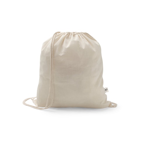 SALAMANCA. Saco tipo mochila em algodão reciclado (70%) e poliéster (30% rPET) (150 g/m²)