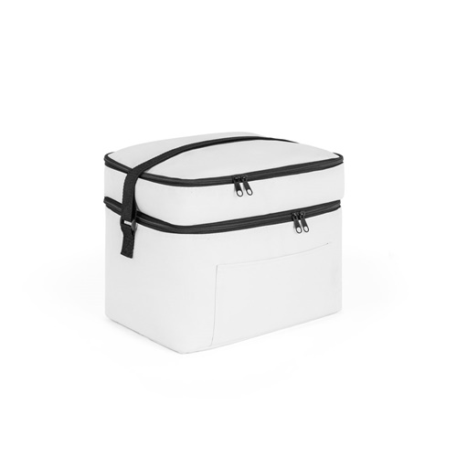 CANCUN LARGE. Saco térmico em poliéster reciclado 600D, com alça em webbing ajustável 14 L