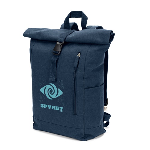 SAINT. Mochila "roll top" em algodão reciclado e poliéster reciclado (380 g/m²)