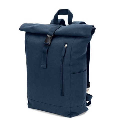 SAINT. Mochila "roll top" em algodão reciclado e poliéster reciclado (380 g/m²)