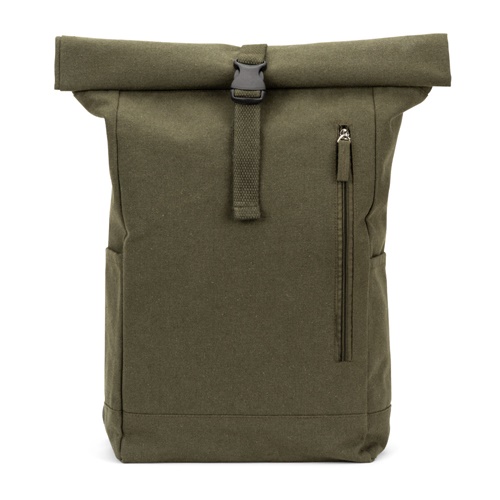 SAINT. Mochila "roll top" em algodão reciclado e poliéster reciclado (380 g/m²)