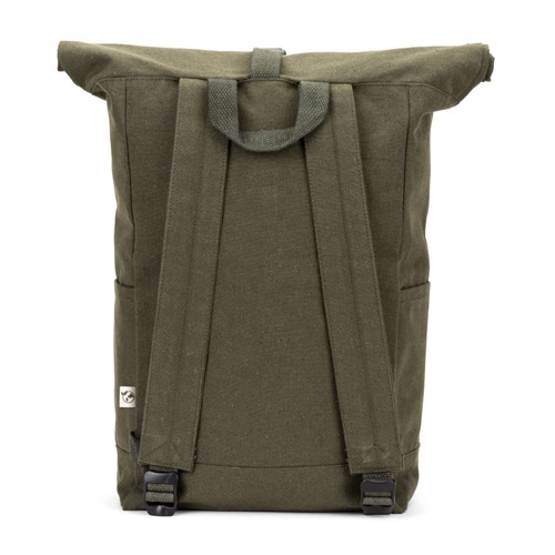 SAINT. Mochila "roll top" em algodão reciclado e poliéster reciclado (380 g/m²)