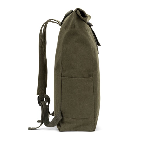 SAINT. Mochila "roll top" em algodão reciclado e poliéster reciclado (380 g/m²)