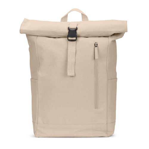 SAINT. Mochila "roll top" em algodão reciclado e poliéster reciclado (380 g/m²)