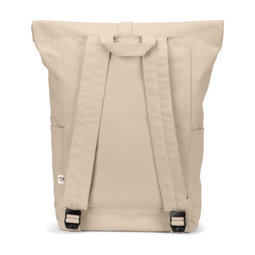 SAINT. Mochila "roll top" em algodão reciclado e poliéster reciclado (380 g/m²)