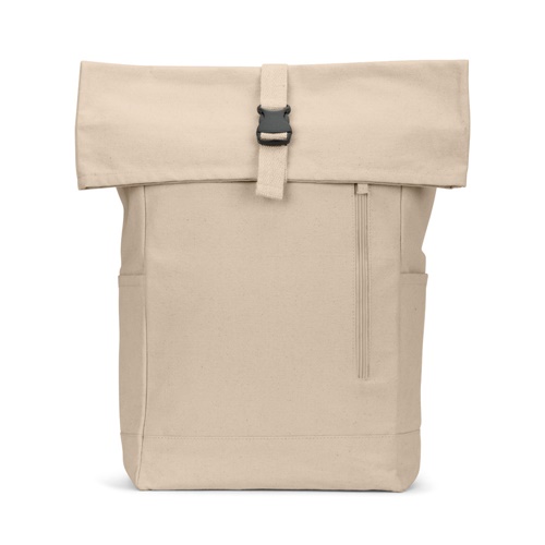 SAINT. Mochila "roll top" em algodão reciclado e poliéster reciclado (380 g/m²)