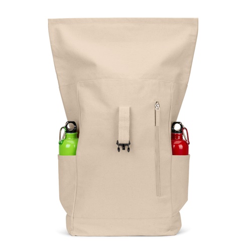 SAINT. Mochila "roll top" em algodão reciclado e poliéster reciclado (380 g/m²)