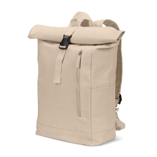 SAINT. Mochila "roll top" em algodão reciclado e poliéster reciclado (380 g/m²)
