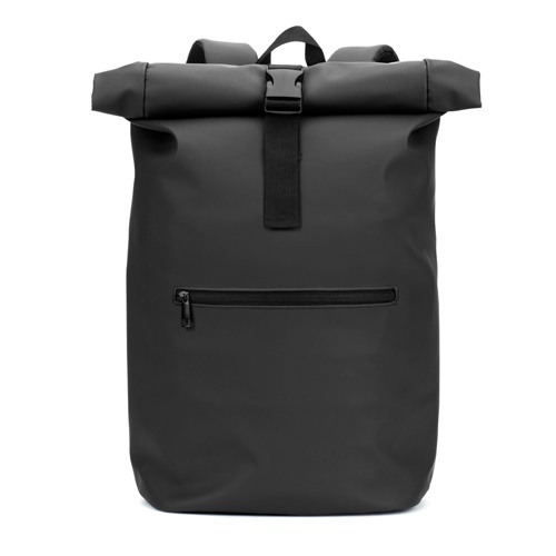 PORTLAND. A mochila "roll top" em PU com bolso para computador portátil 16"