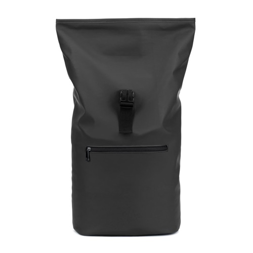 PORTLAND. A mochila "roll top" em PU com bolso para computador portátil 16"