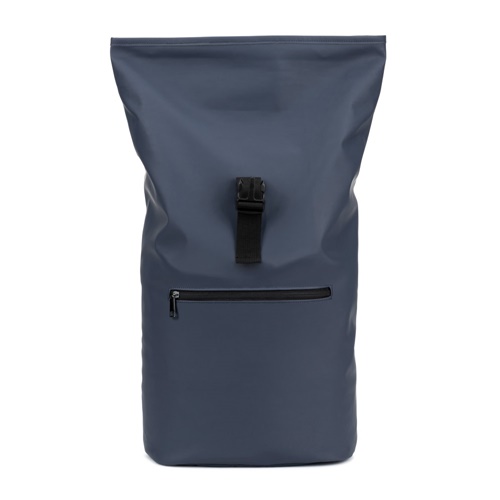 PORTLAND. A mochila "roll top" em PU com bolso para computador portátil 16"
