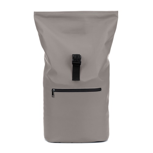 PORTLAND. A mochila "roll top" em PU com bolso para computador portátil 16"