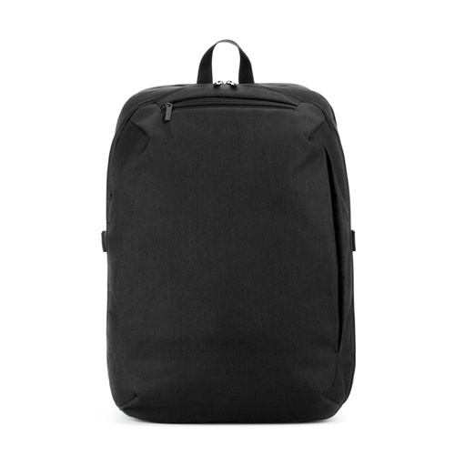 UDINE. Mochila com um compartimento de abertura total em poliéster reciclado 300D de alta densidade 16"