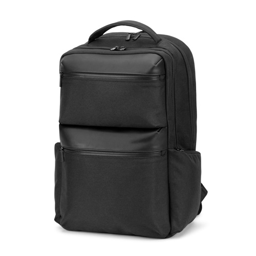 COPENHAGEN. Mochila em twill reciclado repelente à água com dois bolsos frontais de grande dimensão 17'3"