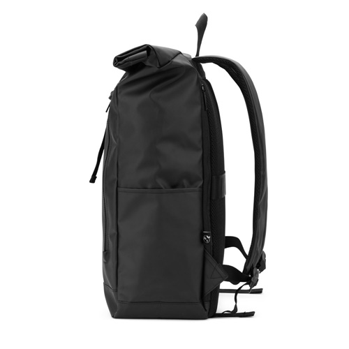 OSASCO BPACK. Mochila "Roll top" com design em sistema de fecho que permite enrolar a parte superior até ajustar ao volume da mochila em poliéster reciclado 600D