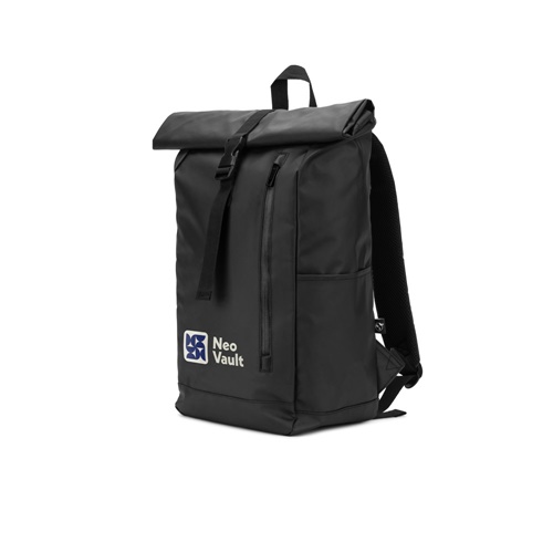OSASCO BPACK. Mochila "Roll top" com design em sistema de fecho que permite enrolar a parte superior até ajustar ao volume da mochila em poliéster reciclado 600D
