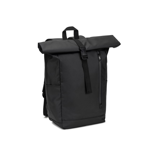 OSASCO BPACK. Mochila "Roll top" com design em sistema de fecho que permite enrolar a parte superior até ajustar ao volume da mochila em poliéster reciclado 600D