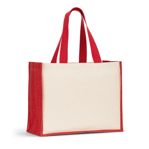 HELSINQUE COLOUR. Saco em canvas (320 g/m²), com fundo e laterais em juta laminada (350 g/m²) coloridos