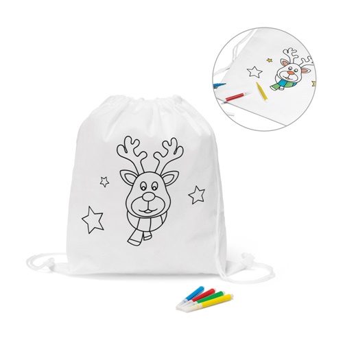 GLENCOE. Saco tipo mochila para colorir