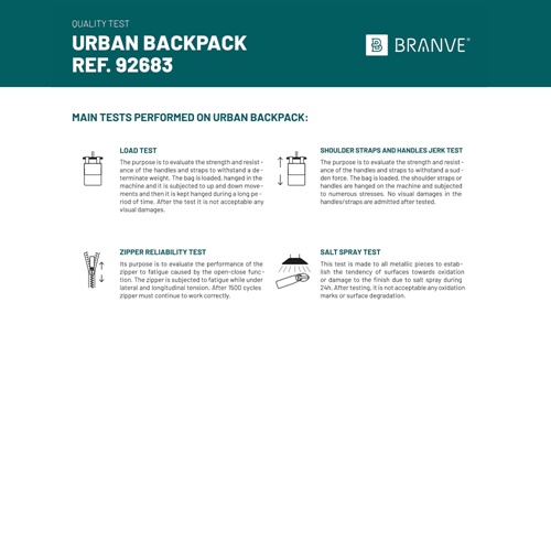 URBAN BACKPACK. Mochila portátil 14'' em soft shell e tarpaulin