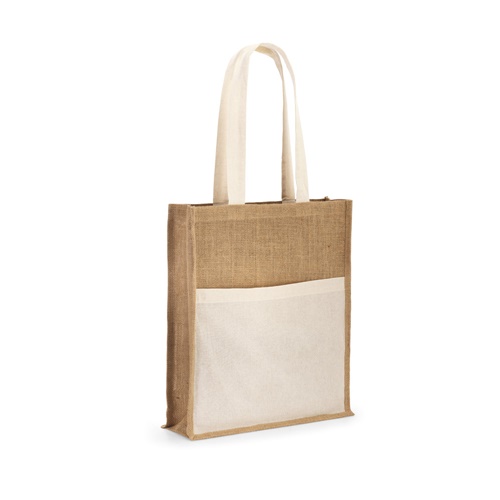 BRAGA. Saco em juta (240 g/m²) e bolso em 100% algodão (140 g/m²)