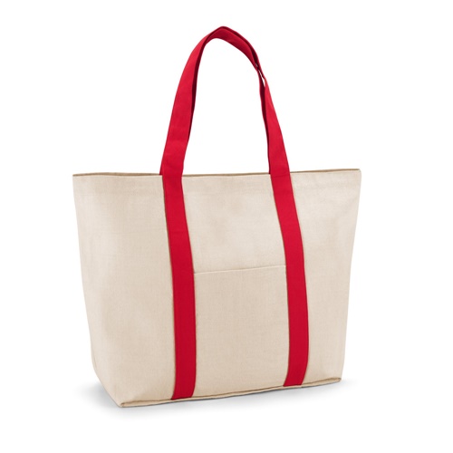 VILLE. Saco 100% algodão canvas com bolso frontal e interior (280 g/m²)