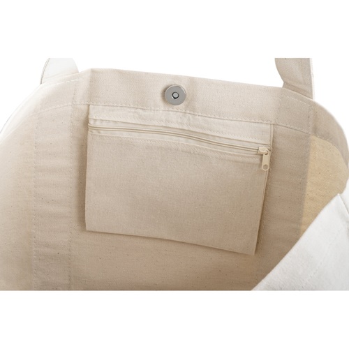 VILLE. Saco 100% algodão canvas com bolso frontal e interior (280 g/m²)