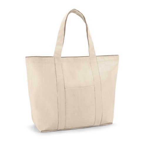 VILLE. Saco 100% algodão canvas com bolso frontal e interior (280 g/m²)
