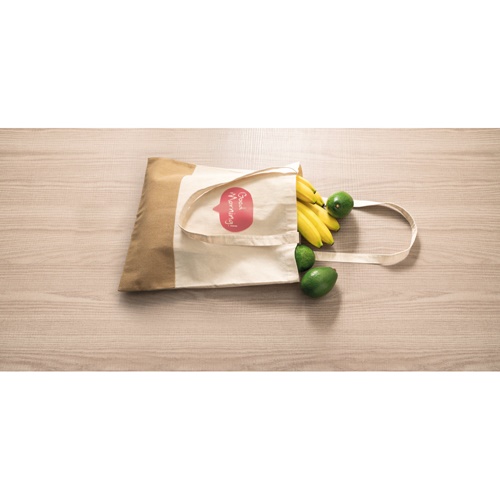 MERCAT. Saco 100% algodão (160 g/m²) com detalhes em imitação de juta