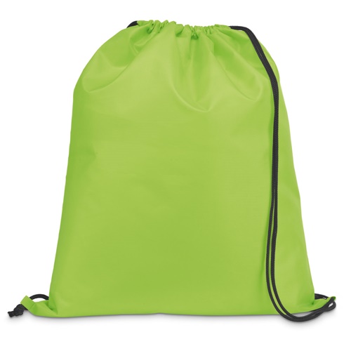 CARNABY. Saco tipo mochila em 210D com cordões em preto