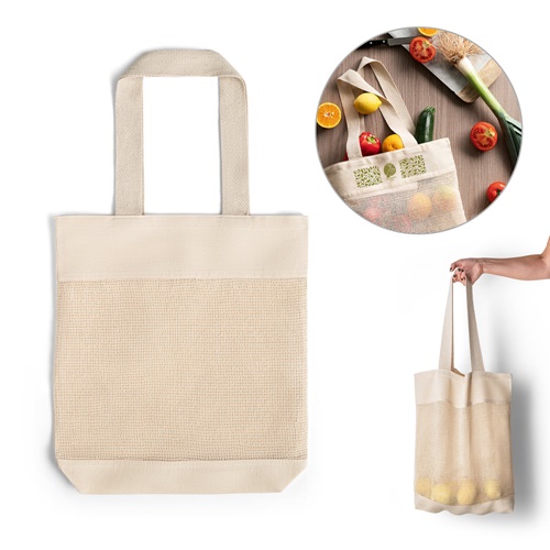 MUMBAI. Saco 100% algodão (180 g/m²) com malha em 100% de algodão