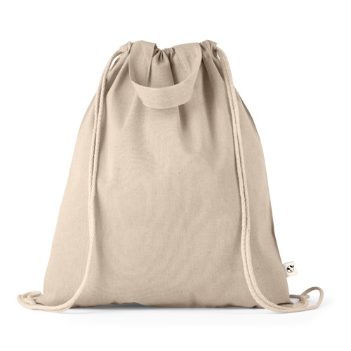 RISSANI. Saco tipo mochila com algodão reciclado (70%) e poliéster (30% rPET) (140 g/m²)