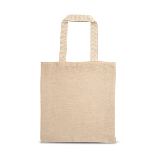 PADOVA. Saco em juco (275 g/m²) com bolso interior em 100% algodão (120 g/m²)