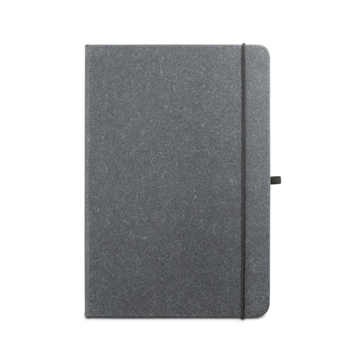 MATISSE. Bloco de notas A5 com capa rígida em pele (70% reciclada) com folhas pautadas