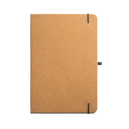 MATISSE. Bloco de notas A5 com capa rígida em pele (70% reciclada) com folhas pautadas