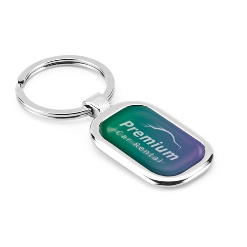 ZABEL. Porta-chaves em metal com possibilidade de personalização doming