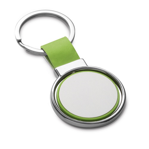ALBRIGHT. Porta-chaves em metal e PU com possibilidade de personalização doming