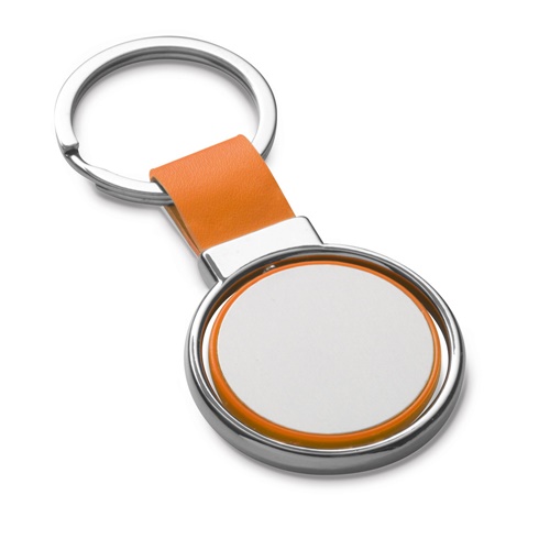 ALBRIGHT. Porta-chaves em metal e PU com possibilidade de personalização doming