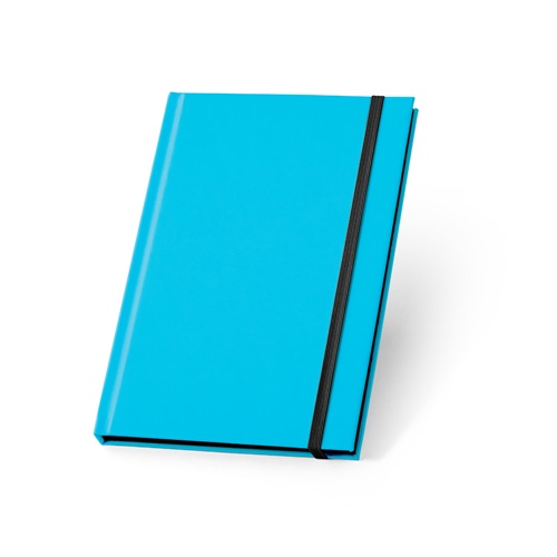 WATTERS. Bloco de notas A5 em PU fluorescente com folhas pautadas