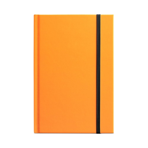 WATTERS. Bloco de notas A5 em PU fluorescente com folhas pautadas