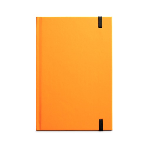 WATTERS. Bloco de notas A5 em PU fluorescente com folhas pautadas