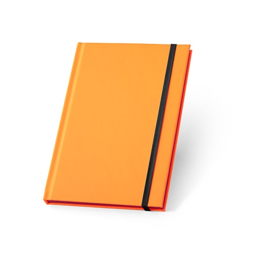 WATTERS. Bloco de notas A5 em PU fluorescente com folhas pautadas
