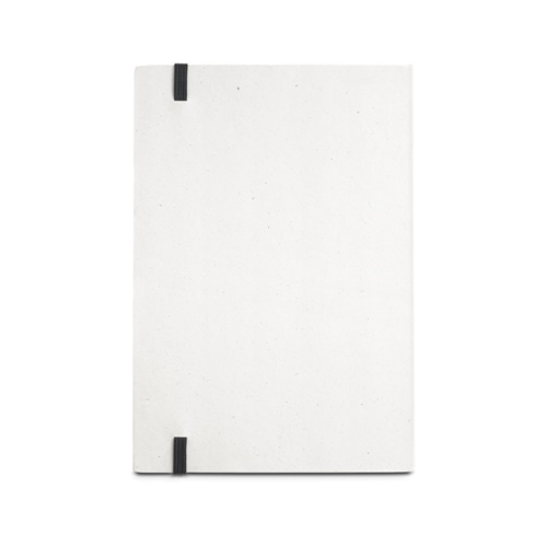 MILKY. Bloco de notas A5 com capa rígida em papel 100% reciclado