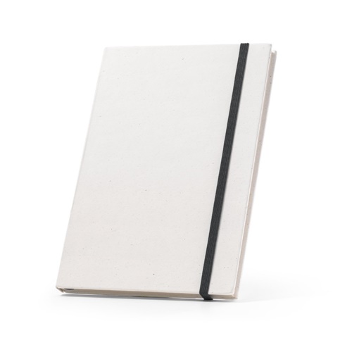 MILKY. Bloco de notas A5 com capa rígida em papel 100% reciclado