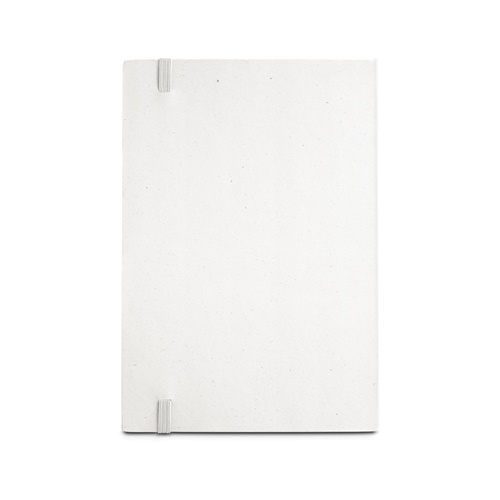 MILKY. Bloco de notas A5 com capa rígida em papel 100% reciclado